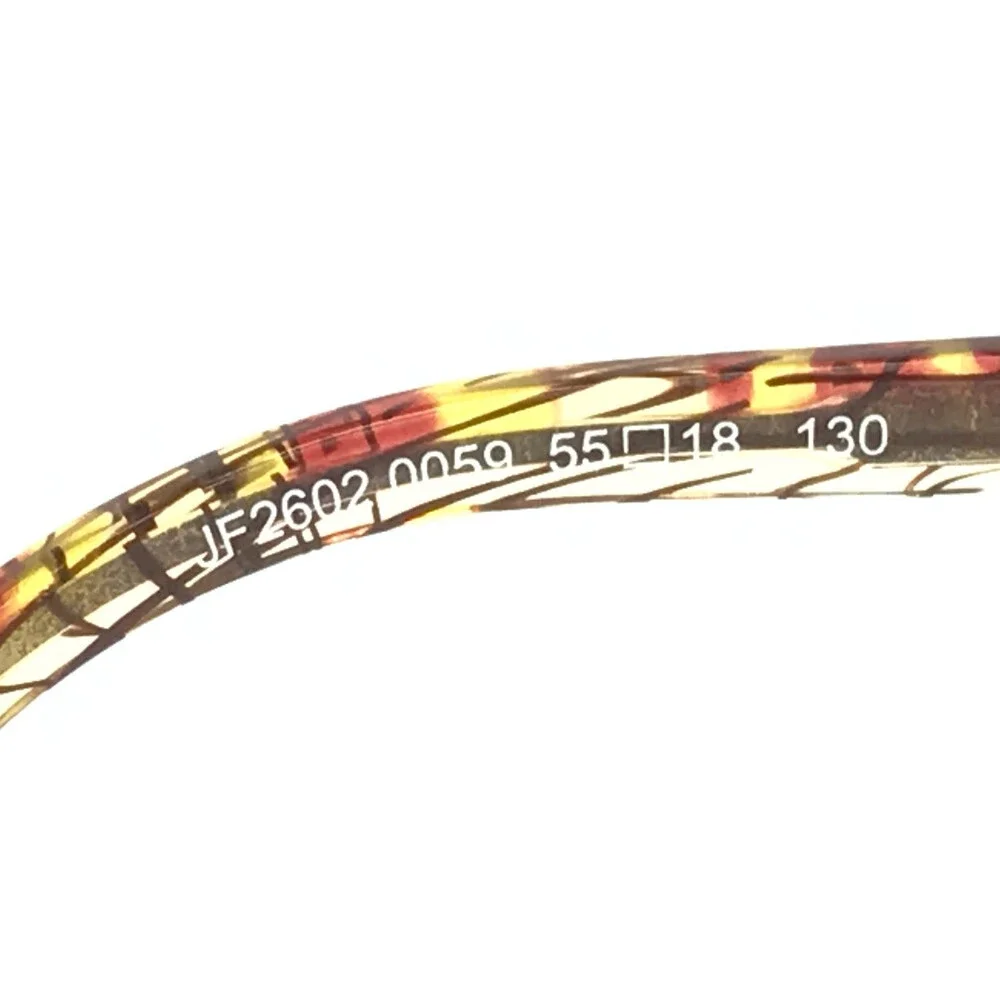J.F. Rey Eyeglasses Frames JF2602 0059 Black Gilded Gold Lizard Print 55-18-130
